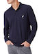 Polo Long Sleeve Blouse Dark Blue