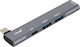 Linq 4-in-1 USB C Hub USB C 60W Charger 3 USB 3.0 2 USB 2.0 Ports Silver