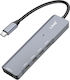 Hub Linq Usb-c Otg la 3x Usb C 5gbps + Usb 3.0 + Alimentare Usb C 60w Negru