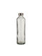 TnS Bottle Water Glass with Screw Cap Transparent