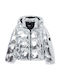 Amelia Kids Casual Coat with Hood Grey Plata