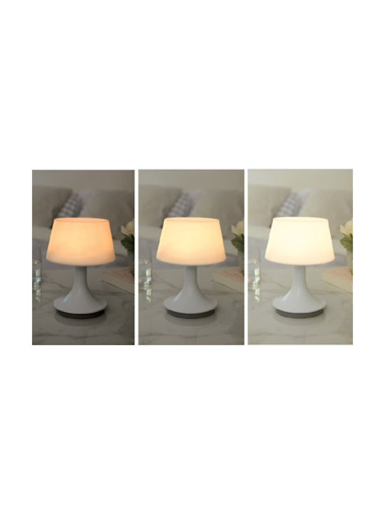 Lightex Lampă de masă LED cu Abajur Alb și Bază