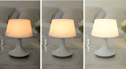 Lightex Πορτατίφ LED με Λευκό Καπέλο και Βάση