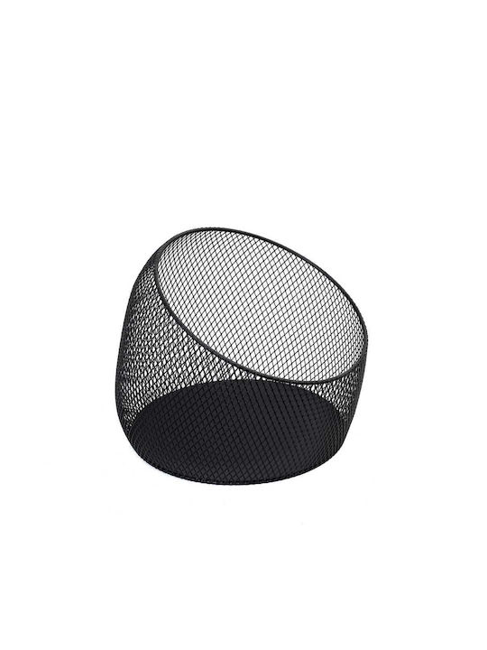 Espiel Decorative Metal Black Basket 22x22x13.5cm