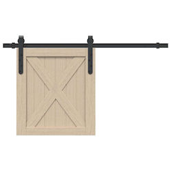 vidaXL Μηχανισμός Συρόμενης Πόρτας 91cm Μαύρος