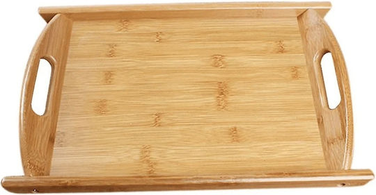 Bambus Serviertablett mit Griffen 36 cm Braune