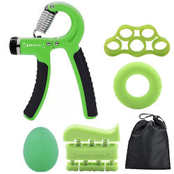 Flexor Set 4 Accessories Forearm Stress Relief Green