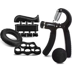 Flexor Set 4 Accessories Forearm Stress Relief Black