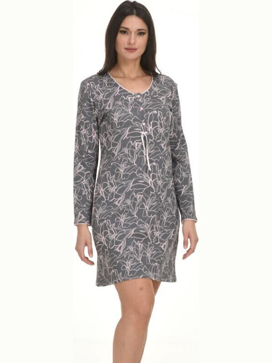 Primavera Winter Damen Nachthemd Gray