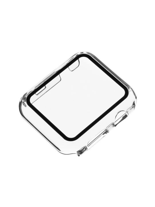 Plastikhülle mit Glas in Transparent Farbe für Apple Watch 45 mm, Serie 8 45 mm