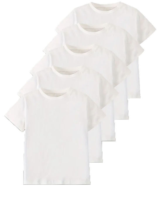 Join Set Kinder-Unterhemden Kurzarm White 5Stück