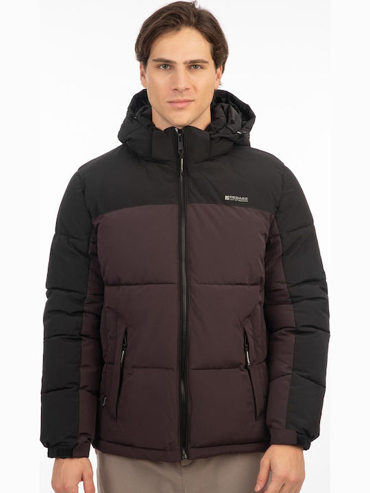 Jacket Puffer Plum Black
