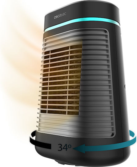 Cecotec Ceramic Fan Heater Room Floor Black 1500W