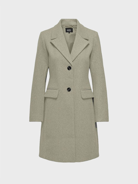 Only Women's Coat with Buttons beige