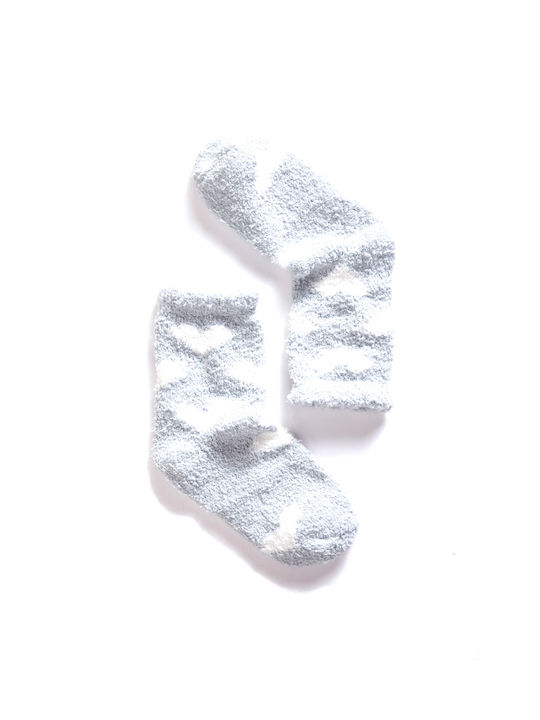 Women's Fleece Slipper Socks with Mint Hearts