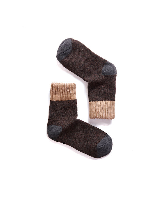 Women's Two-Tone Brown Socks