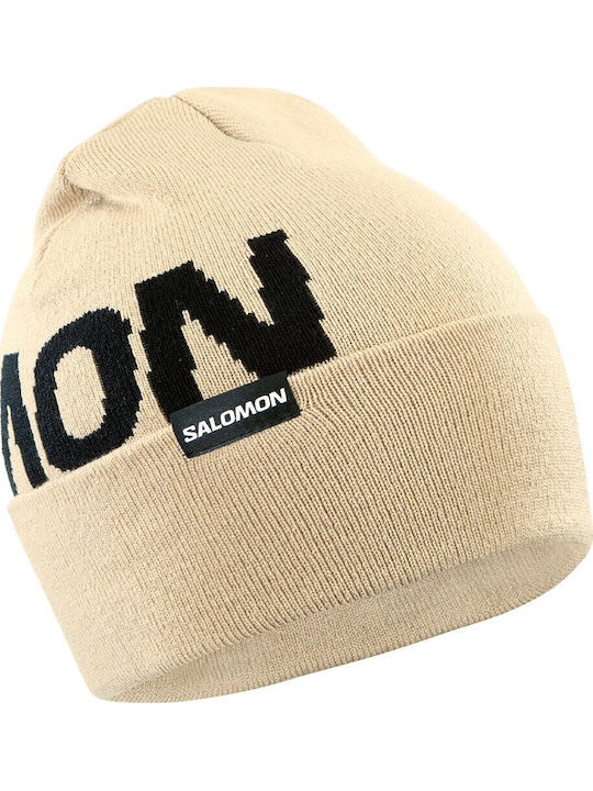 Beanie Unisex Beanie Knitted in Beige color