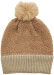 Verde Pom Pom Beanie Beanie Knitted in Brown color