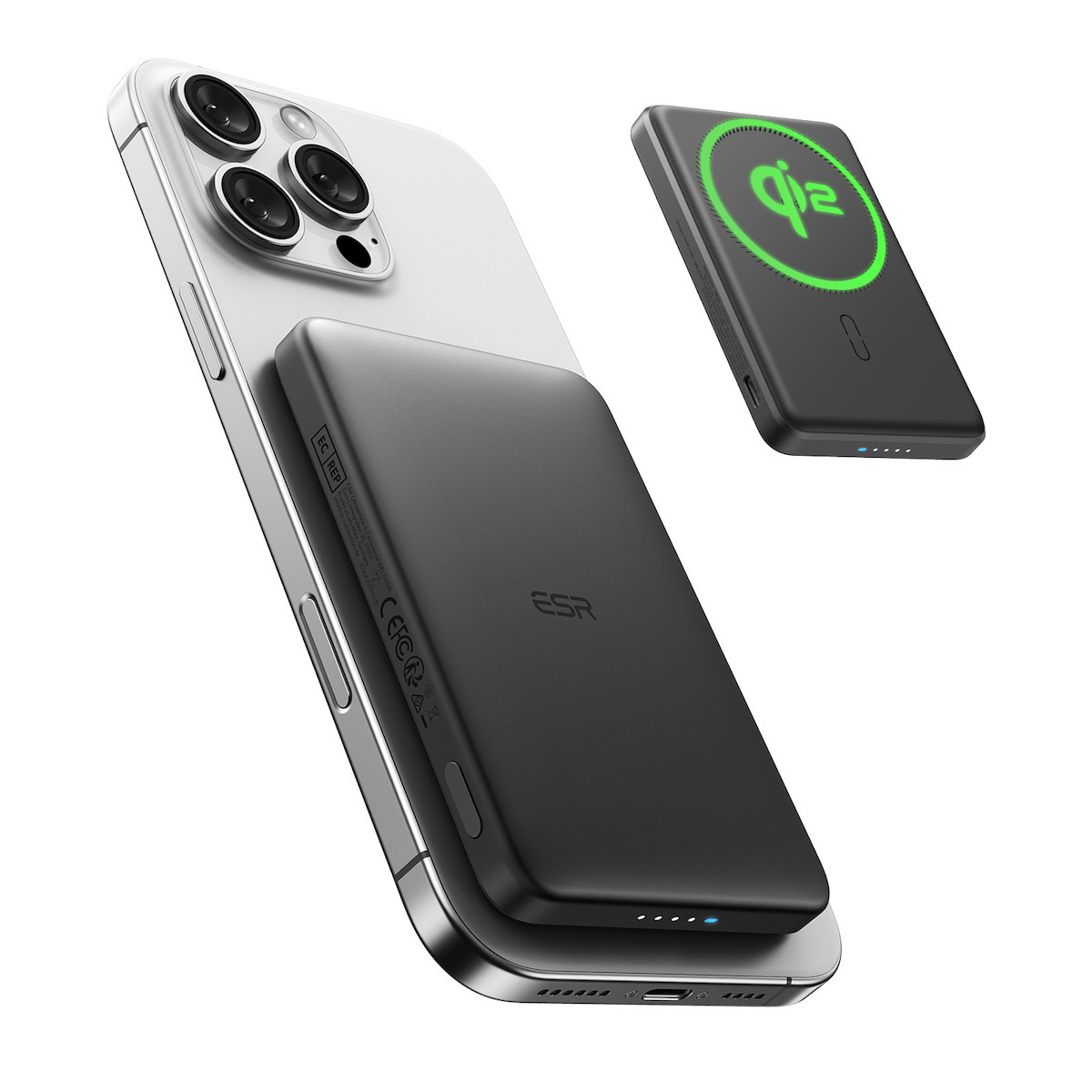 ESR Qi2 MagSlim MagSafe Power Bank 10000mAh 15W Μαύρο