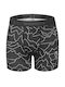 Herren Boxershorts Schwarz mit Mustern 1Packung
