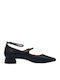 Leder Pumps mit Riemchen Schwarz