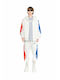 Pantaloni de trening cu Elastic Alb
