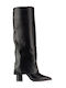 Primadonna Leather High Heel Women's Boots with Zipper Black