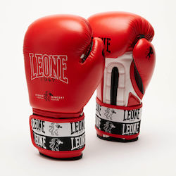 Leone 1947 Boxing Gloves Leather for Match Red