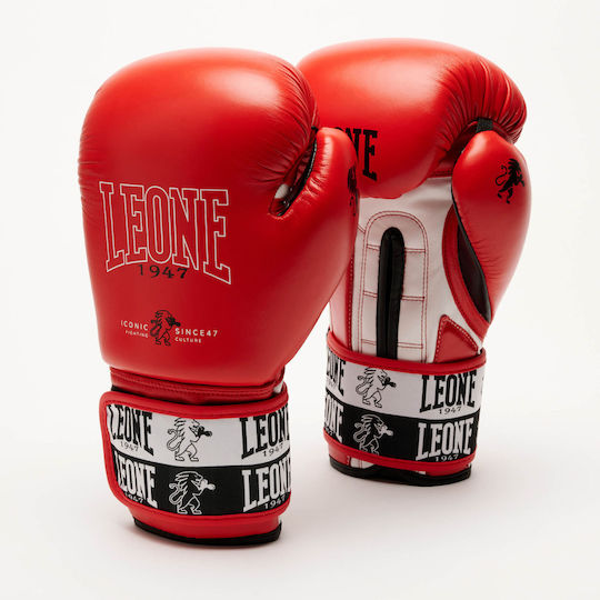 Leone 1947 Mănuși de Box din Piele pentru Competiție Roșii