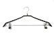 Clothes Hangers Clips 2pcs Steel Vinyl Non Slip 44cm Black