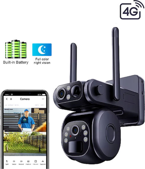 XY-04163 IP Κάμερα Παρακολούθησης Wi-Fi/4G Full HD 1080p Αδιάβροχη Μπαταρίας με Φακό 2.8mm