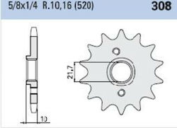 Pinion de transmisie Rk C4171-t15/308k Jtf308 Xt660r-x 04-08 Apr/Pegaso650 Pinion de transmisie Rk C4171-t15/308k Jtf308 Xt660r-x 04-08 Apr/Pegaso650