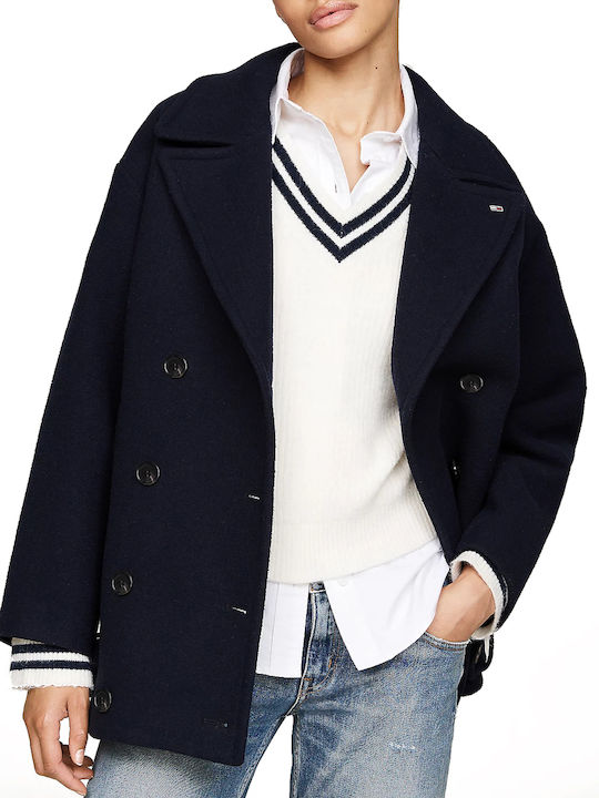 Вълна Дамско Dark Night Navy Палто