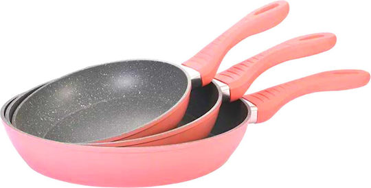 Cheffinger Pots & Pans Sets Aluminum Pink 3 Pieces Cheffinger Pots & Pans Sets Aluminum Pink 3 Pieces