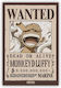 One Piece Monkey D Luffy Wanted Poster Fridge Magnet 5.5x8cm