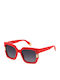 Furla Damen Sonnenbrille mit Rot Kunststoff Gestell und Gray Verlaufsfarbe Linse
