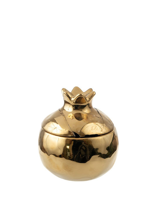 Zen Collection Επιτραπέζιο Γούρι Ρόδι Χρυσό Κερ...