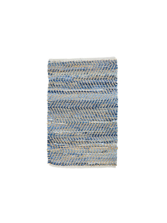 Artekko Rug Rectangular Summer from Jute Blue White