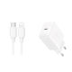 Joyroom Φορτιστής με Θύρα USB-C και Καλώδιο USB-C - Lightning 20W Power Delivery Λευκός (JR-TCF20)