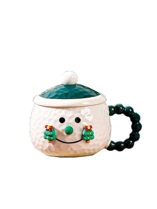 Dorosimo Ornament de masă de Crăciun Cană Ceramic Verde