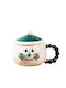 Dorosimo Ornament de masă de Crăciun Cană Ceramic Verde