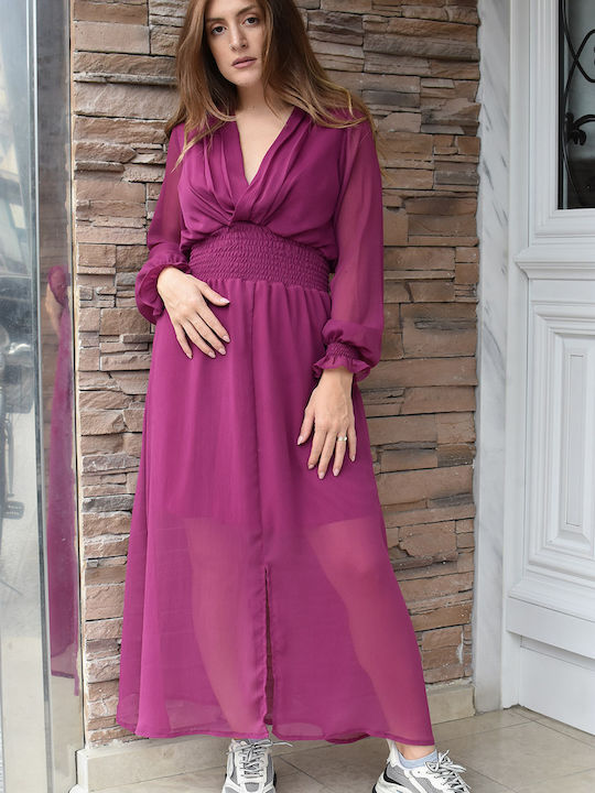 Maxi Wrap Purple Dress