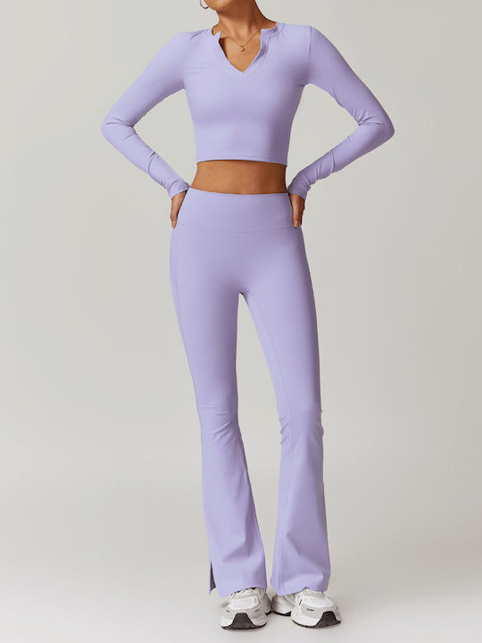 Γυναικείο Σετ με Μακρύ Κολάν Lavender