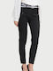 Dama Tesatura Pantaloni cu Croială Slim Black