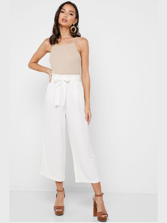 Only Femei Pantaloni culottes Ecru