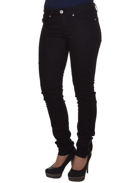 Attrattivo Women's Fabric Trousers Black