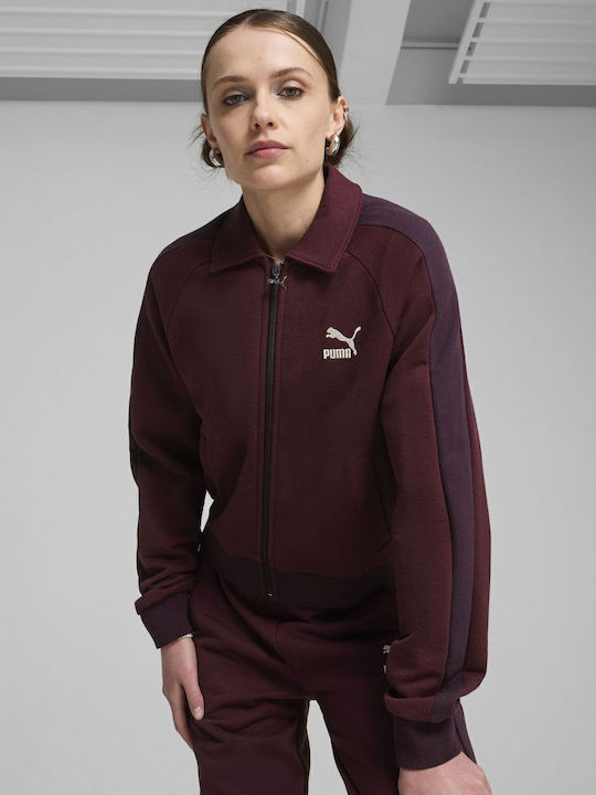 PUMA T7 Damen Trainingsjacke Rot