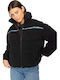 Sherpa Puffer Kurz Damen Puffer Jacke für Winter Black Sands
