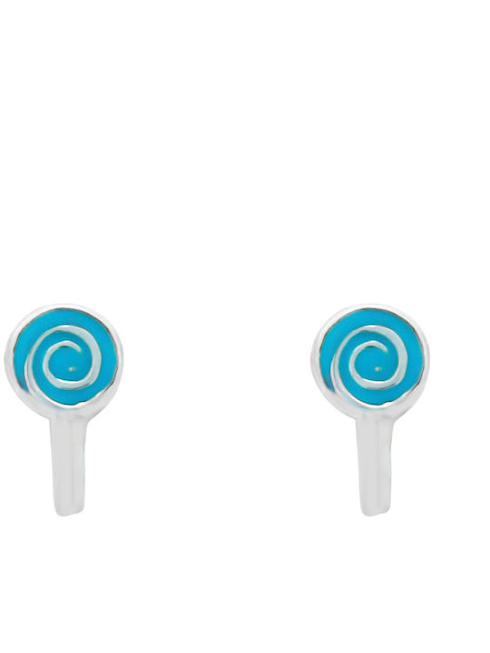 Kinder-Ohrstecker aus versilbertem Emaille & Lollipop Woofie 0130454301