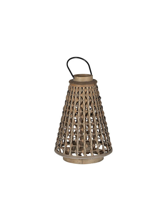 BigBuy Bamboo Lantern Gray 34x34x49cm